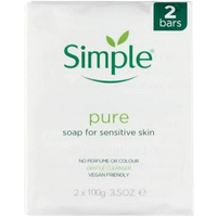 Simple Pure Sensitive Skin Twin Pack Soap - 2 x 100 g