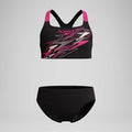 Ensemble bikini Fille Medley Logo Racerback noir/rose