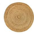 Plain Circle Jute Rug - Natural - Diameter 150cm