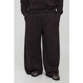 Plus Basic Extreme Wide Leg Jogger, Brown