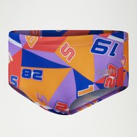 Slip de bain garçon 13 cm Club Training Allover Digital Bleu/jaune
