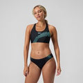 Bikini Femme Placement noir/turquoise