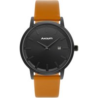 Relógio Akium Slim Masculino Couro Caramelo