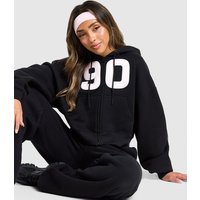 Nike Studio 90 Oversized Crop Full Zip Hoodie, zwart