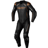 Rst S1 Ce Mens Leather Suit Black Grey Neon Orange