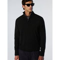 North Sails - Maglione con mezza zip e spacchettiNorth SailsBlackS