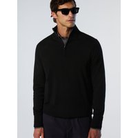 North Sails - Maglione con mezza zip e spacchettiNorth SailsBlackS