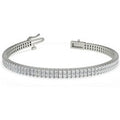 Trendy Designs  Bracelets With 18K White Gold, 5.28 Ct , 7 Inch Size, F-G / SI With Natural Diamonds.