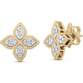 Princess Flower 18ct Yellow & White Gold 0.37ct Diamond Stud Earrings