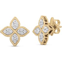 Princess Flower 18ct Yellow & White Gold 0.37ct Diamond Stud Earrings