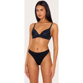 Black Scoop Cupped Underwired Bra