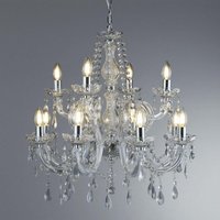 Searchlight 399-12 Marie Therese 12 Light Chandelier Light In Polished Chrome