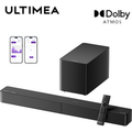 ULTIMEA 340W 5.1 Soundbar with Dolby Atmos, Surround Sound System with 5.25" Wired Subwoofer, Home Theater Smart APP Control