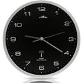 Funkwanduhr Schwarz/Silber Ø31cm