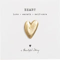 A Beautiful Story Heart Gold Brooch