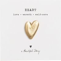 A Beautiful Story Heart Gold Brooch