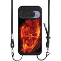Google Pixel 10 Pro Handy NIVOpure black Handyhülle Hülle NIVOpure Case Schwarz Skull Totenkopf Fire