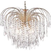 Searchlight 5175-5 Waterfall Gold 5 Light Ceiling Pendant