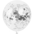 Zilveren Confetti Ballonnen (10 stuks / 30 CM)