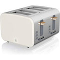 Swan 4 Slice Nordic Toaster - White
