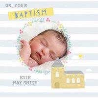 Moonpig Illustrated Church Photo Upload Baptism Card