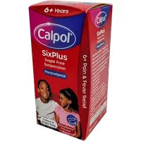 Calpol 6+ Suspension Sugar Free (250mg/5ml) Strawberry 100ml