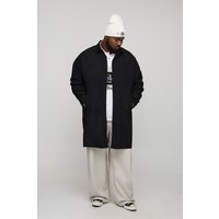 Plus Crinkle Oversized Mac, Negro