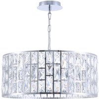 Casa Padrino Luxus Kronleuchter Silber Ã 50 x H. 21,2 cm - Eleganter Kronleuchter mit Kristallglas