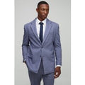 Straight Fit Herringbone Suit Jacket, Navy