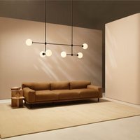 CTO Lighting Trevi - Multi 6 - DALI-A Pendant Light bronze with matt opal glass