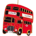 Embroidered London Bus Christmas Decoration