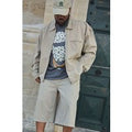 Plus Oversized Washed Zip Up Denim Overshirt, Gris
