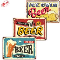 Personalized Beer Poster Metal Tin Signs Vintage Bar Pub Wall Sticker Decorative Plaque Retro Man Cave Home Decor Tin Plates