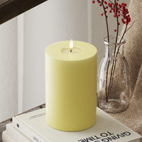 LED Bougie pilier Ø 10 x 15 cm Jaune clair