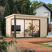 Modano – Maison de jardin moderne en bois avec façade vitrée modulable et design nordique | Modano 6