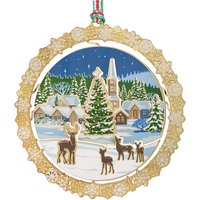 Christmas Village with Deer Tree Decoration