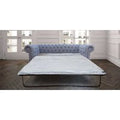 Chesterfield 3 Seater SofaBed Settee Harley Slate Grey Fabric Offer 2 Cushion Style