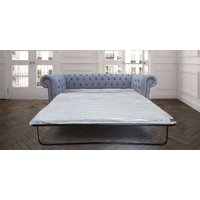 Chesterfield 3 Seater SofaBed Settee Harley Slate Grey Fabric Offer 2 Cushion Style