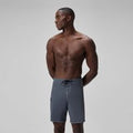 Short de bain long Homme Lookout 45 cm uni gris