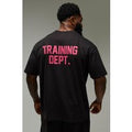 Training Dept Oversized T-Shirt, Negro
