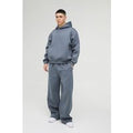 Oversized Boxy Bonded Scuba Hoodie, Gris