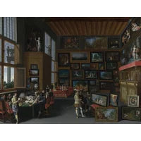 Flemish, Cognoscenti in a Room hung with Pictures Print