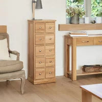 Mobel Oak CD & DVD Chest - 10 Drawer