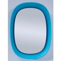 Casa Padrino Luxus Designer Spiegel Blau 70 x H. 97 cm - Designer Wandspiegel mit Licht