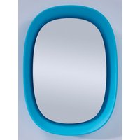 Casa Padrino Luxus Designer Spiegel Blau 70 x H. 97 cm - Designer Wandspiegel mit Licht
