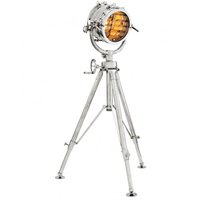 Casa Padrino Luxus Industrial Studioleuchte Marine Lampe Stehleuchte im Industrie Design - Polished Aluminium - Luxus QualitÃ¤t