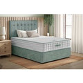 Dunlopillo� Kareena Latex Hybrid Mattress + Premium Divan Bed, Teal, No Drawer, Single