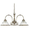 Searchlight 9343-3 American Diner 3 Light Ceiling Pendant In Antique Brass