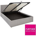 Alexis Ottoman Double Bed - Grey Spacious Stylish Bedroom Storage Solution