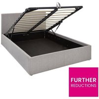 Alexis Ottoman Double Bed - Grey Spacious Stylish Bedroom Storage Solution